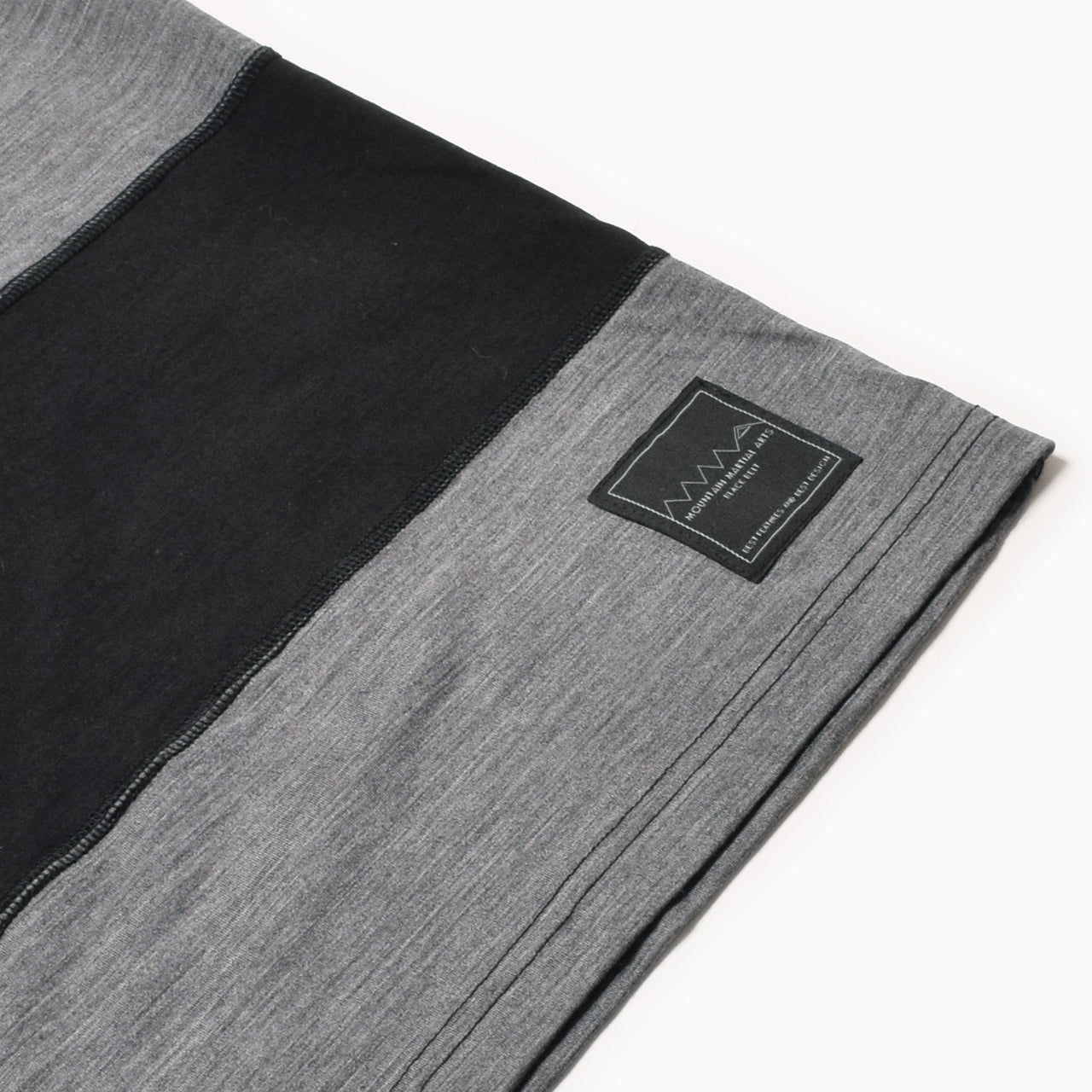 T-shirt long en laine à bordure MMA REDA ACTIVE « JEROME » (Noir_Gris)