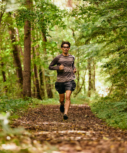 T-shirt long en laine à bordure MMA REDA ACTIVE « JEROME » (Noir_Gris)
