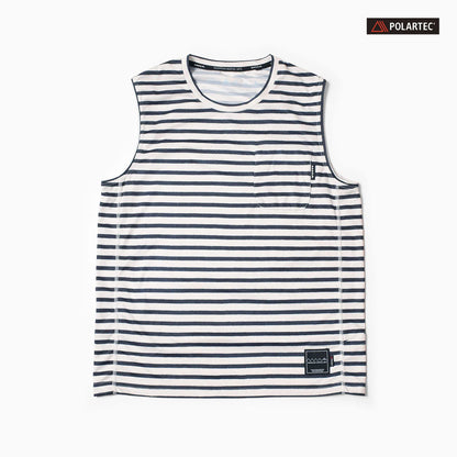 Mountain Martial Arts (MMA) - POLARTEC Border Sleeveless Running Tee (Blanc_Noir)